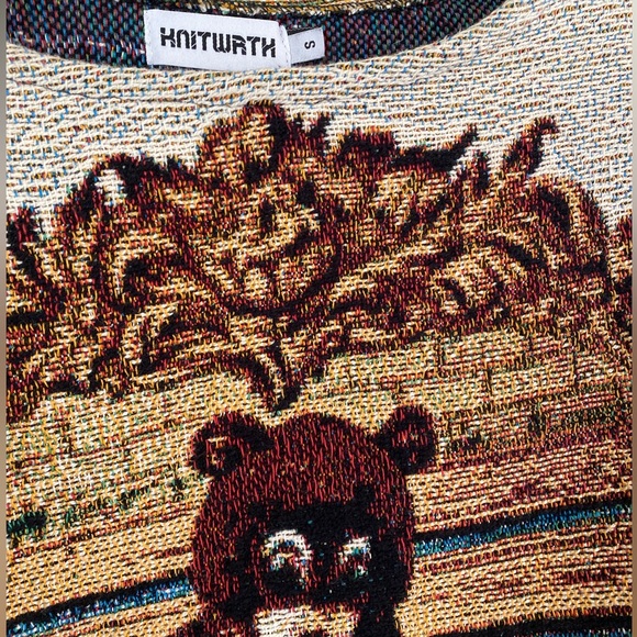 Rare Knitwrth Kanye College Dropout Sweater Size S - Picture 1 of 4